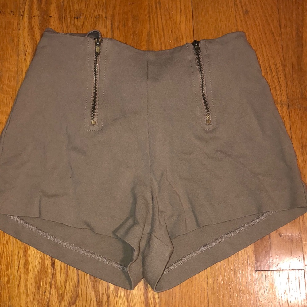 Nude color formal shorts